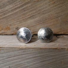 Sixpence Cufflinks Silver-jewellery-The Vault