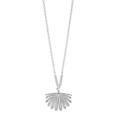 Fan Tail Midi Pendant Silver-jewellery-The Vault