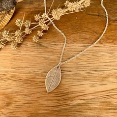 Petite Leaf Necklace Bronze-jewellery-The Vault