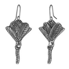 Nikau Earrings Silver-jewellery-The Vault