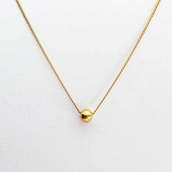 gold orb necklace