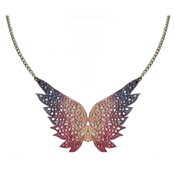 Leather Angel Wing Necklace