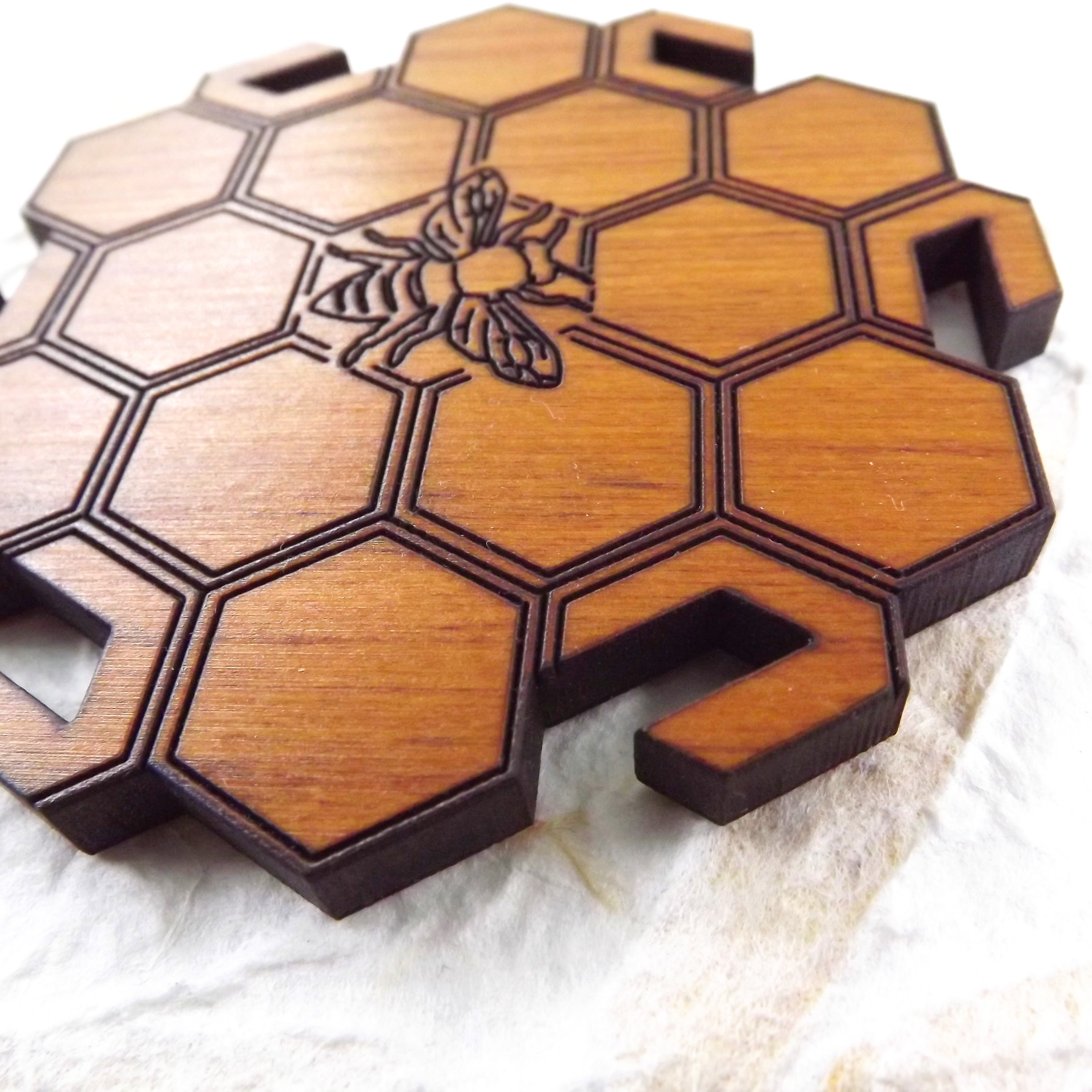 Bee Coaster Set of 6 Amazin Wood at The Vault NZ NZ