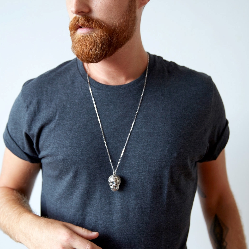 Mexican on sale skull necklace