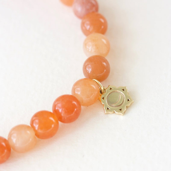 Sacral Chakra Bracelet Gold Plate