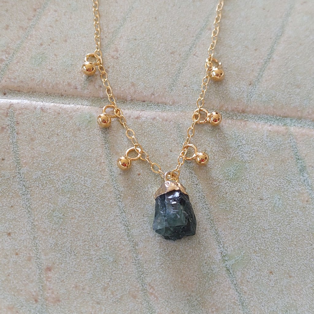 Delicate sales sapphire necklace