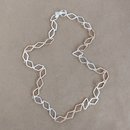 Silver and Brass Diamond Link Chain