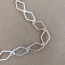 Silver and Brass Diamond Link Chain