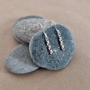 Silver Tiny Twist Earrings Short