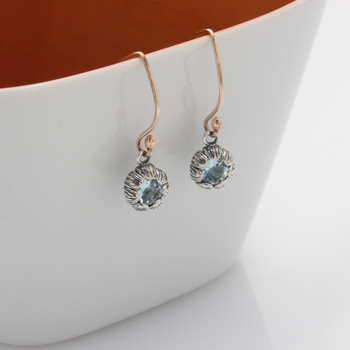 Bloom Earrings Blue Topaz