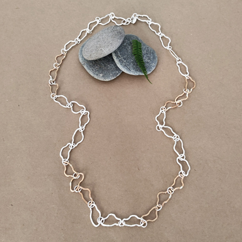 Silver and Brass Cloud Link Chain