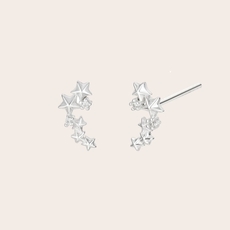 Among The Stars Climber Studs Silver-jewellery-The Vault