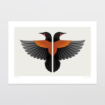 Two Tieke A3 Print