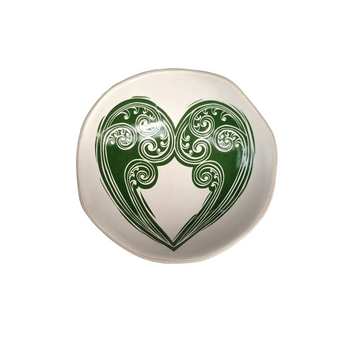 Aroha Fern Green and White 7cm Porcelain Bowl