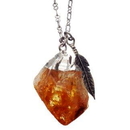 Crystal Necklace Long  Citrine
