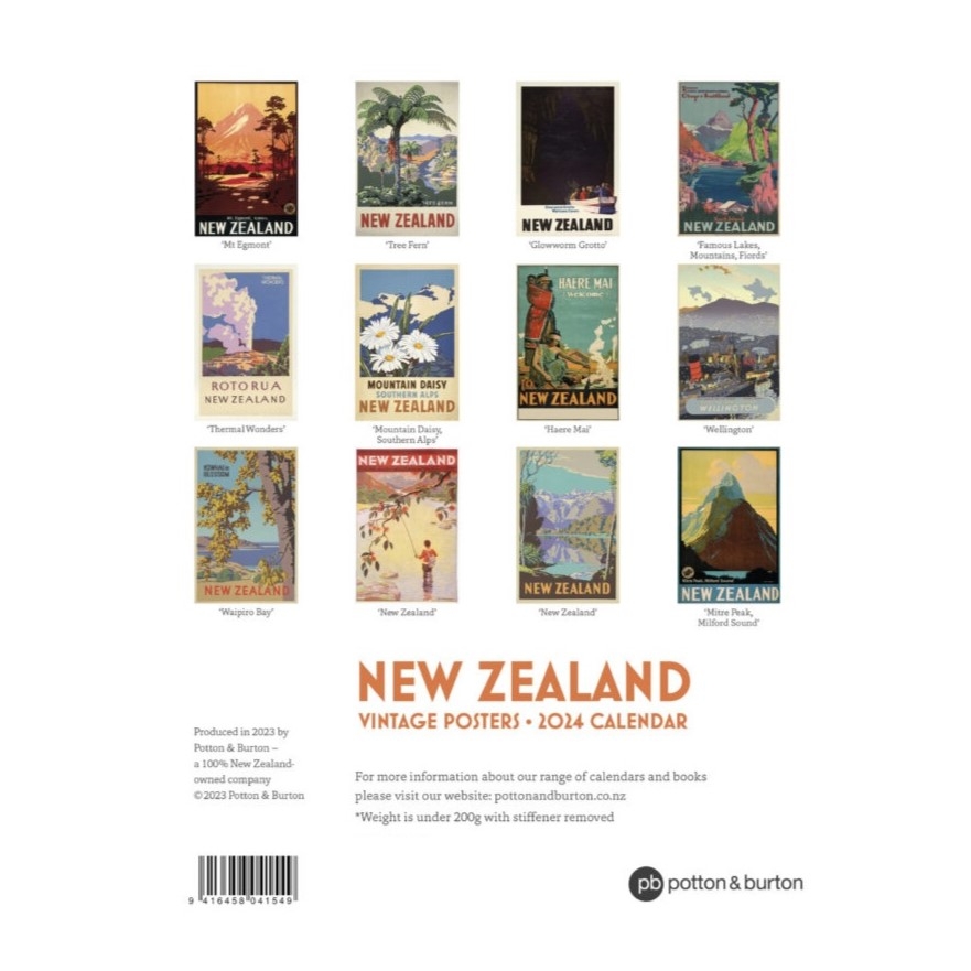 NZ Vintage Posters 2024 Calendar Small Shop all Lifestyle Products at