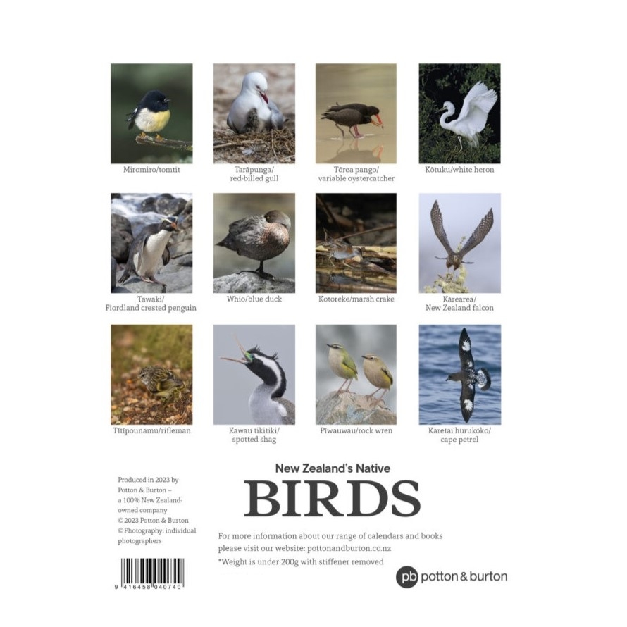 NZ Native Birds 2024 Calendar Shop all Lifestyle Products at The