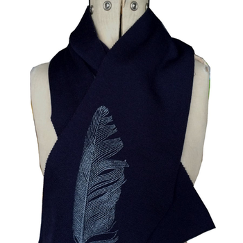 Merino Scarf Ink Feather