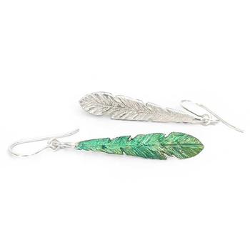 Kakariki Feather Earrings