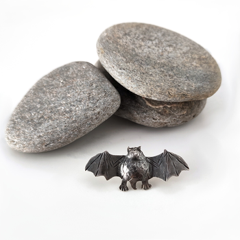 Medium Pekapeka Bat Pin Silver 