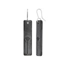 Glass Nikau Drop Earrings Black