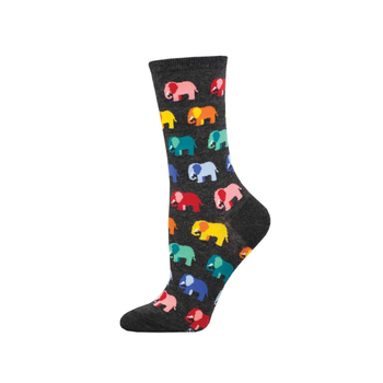 Woman's Socks Elephant in the Room Charcoal Heather