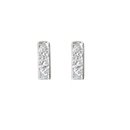 Mini Bar Stud Earrings Silver