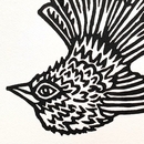 Freedom Fantail Linocut Print A4