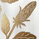 Hibiscus Gold Linocut Print 405mm x 505mm