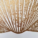 NZ Scallop Gold Linocut Print 405mm x 505mm