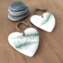 Hanging Heart Fern Pattern Green