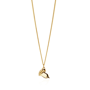 Petite Fantail Pendant Gold Plate