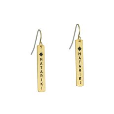 Matariki Earrings Gold Plate-jewellery-The Vault