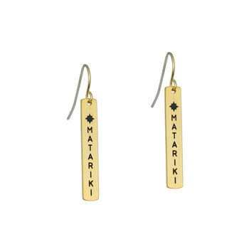 Matariki Earrings Gold Plate