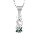 Paua Twist Necklace Silver