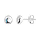 Paua Koru Studs Silver