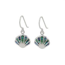 Paua Shell Earrings Silver-jewellery-The Vault