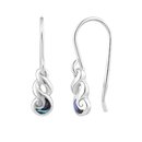 Paua Twist Earrings Silver