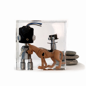 Mans Best friend Cryobot Sculpture