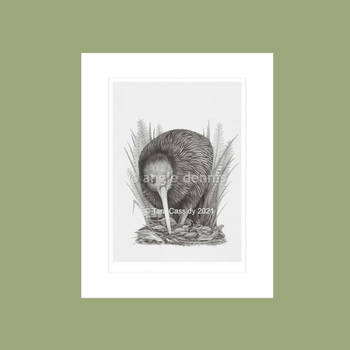 Tara Cassidy Kiwi Matted Foam Print A4