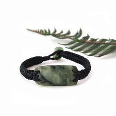 Pounamu Bracelet Black Cord-jewellery-The Vault