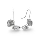 Small Fantail Earrings Silver