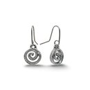 Silver Koru Drop Earrings