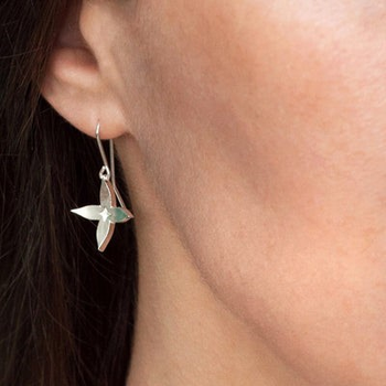 Jasmine Hook Earrings Silver