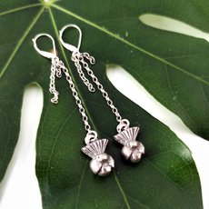 Tiny Fantails Earrings Long-jewellery-The Vault