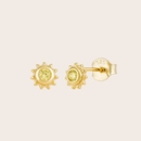 Life Force Sun Studs Gold Plate