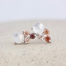 Dusk Stud Earrings Silver