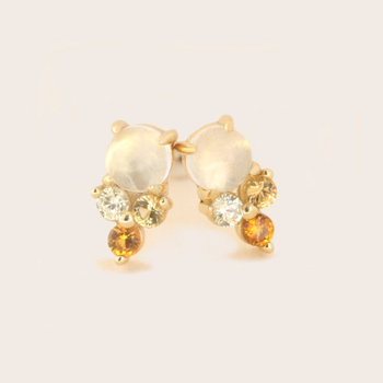 Dusk Stud Earrings Gold Plate