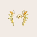 Radiant Climber Stud Earrings Gold Plate