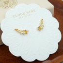 Radiant Climber Stud Earrings Gold Plate